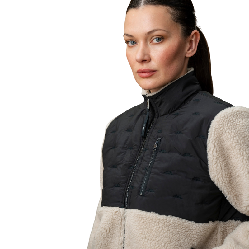Horseware - Sweat manches longues zippé femme Lorenza sable/ noir | - Ohlala