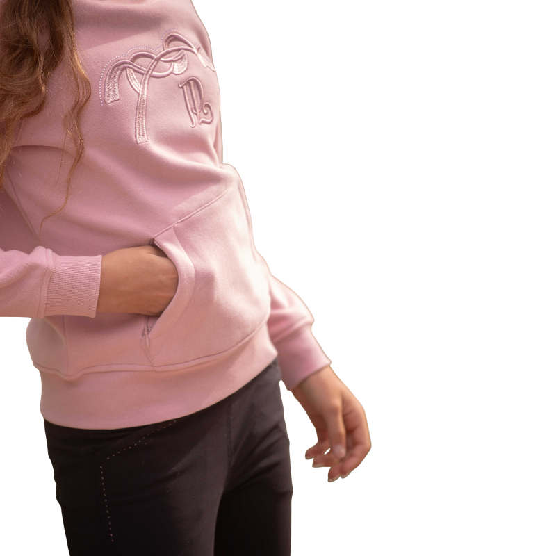 Eden by Pénélope - Sweat à capuche enfant Polly rose poudré