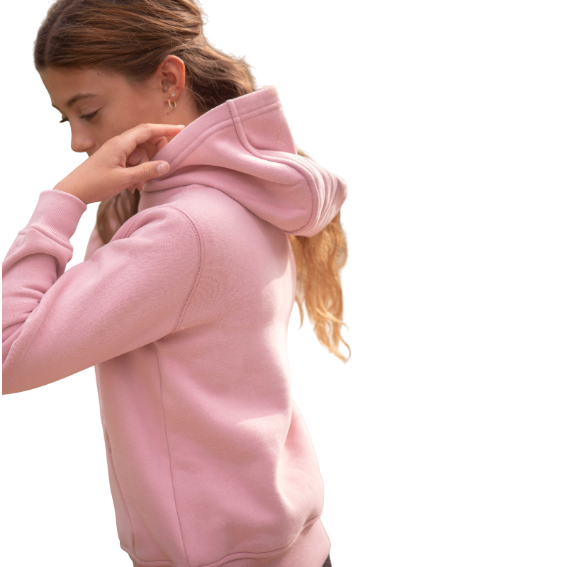 Eden by Pénélope - Sweat à capuche enfant Polly rose poudré