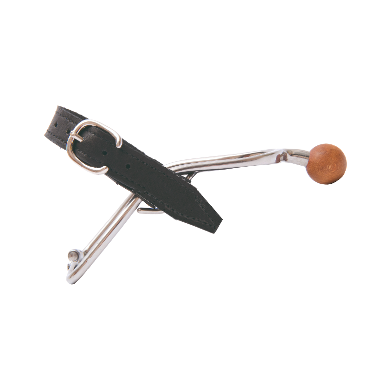 TdeT - Éperons en inox avec embout en sphère bois junior | - Ohlala