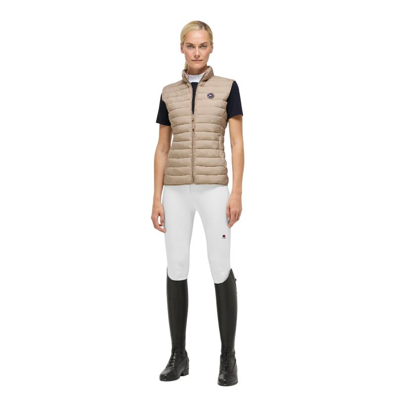 Tommy Equestrian - Mouwloos gewatteerd gilet dames Serano beige