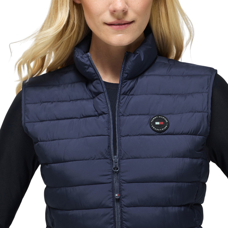 Tommy Equestrian - Serano faded indigo mouwloos damesvest