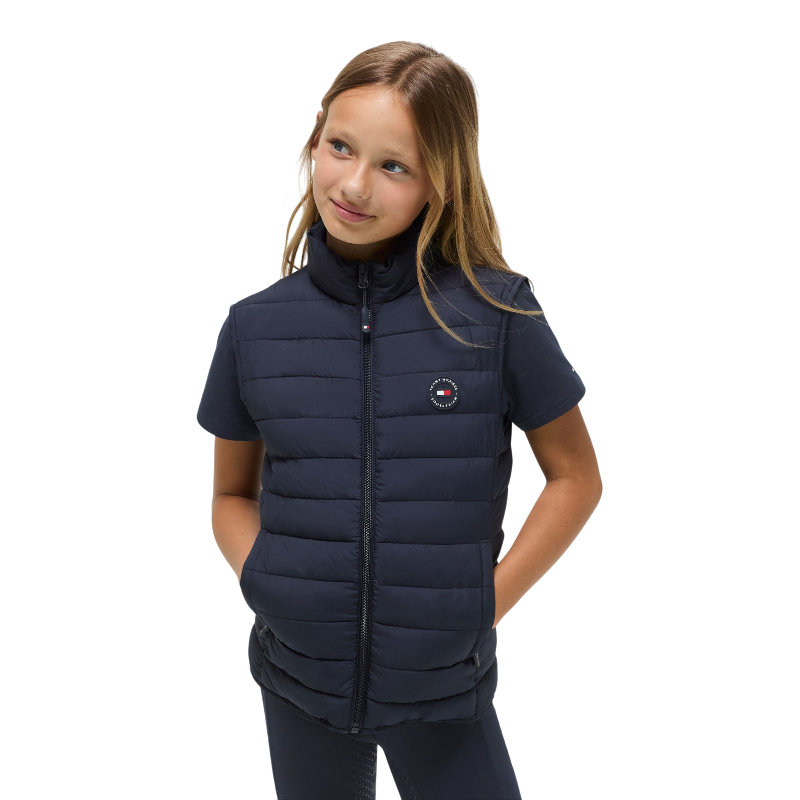 Tommy Hilfiger Equestrian - Doudoune sans manches junior Serano desert sky