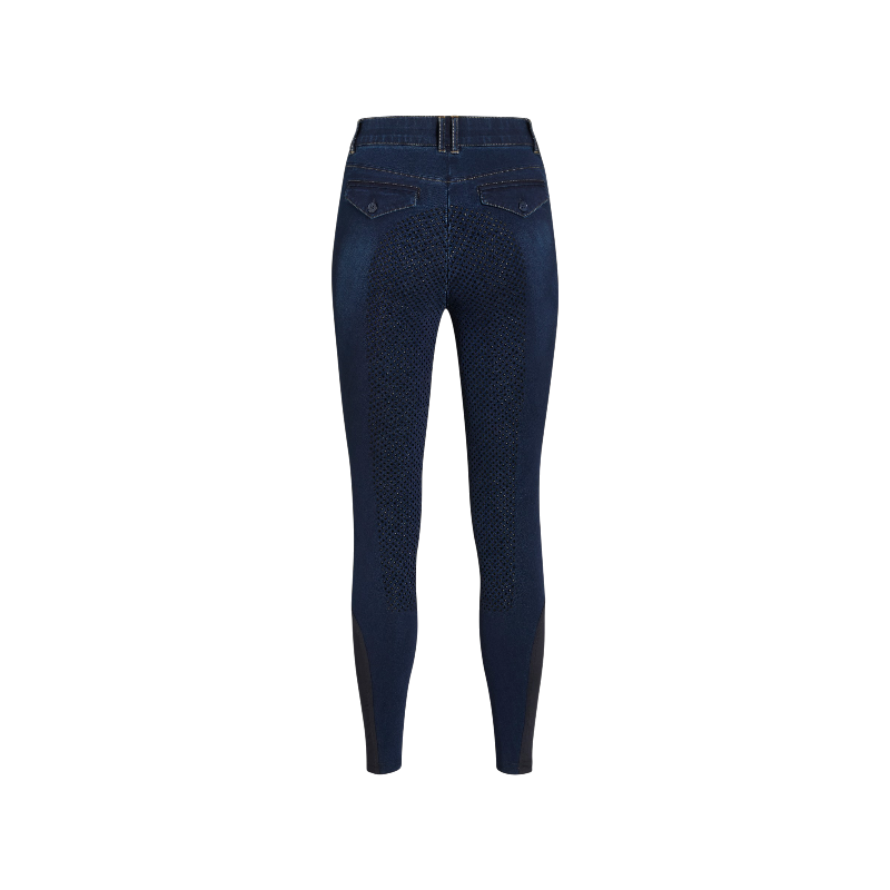 Tommy Hilfiger Equestrian - Pantalon d'équitation femme Hope Denim rinse