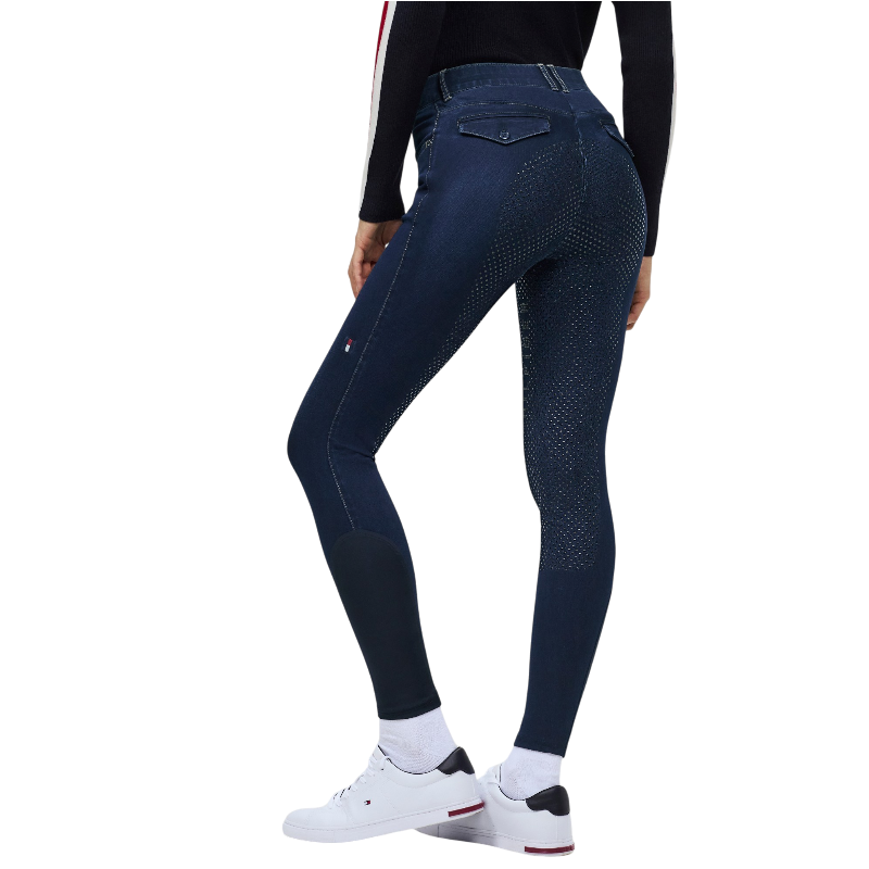 Tommy Hilfiger Equestrian - Pantalon d'équitation femme Hope Denim rinse