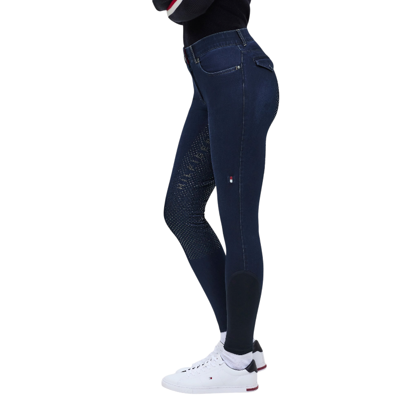 Tommy Hilfiger Equestrian - Pantalon d'équitation femme Hope Denim rinse