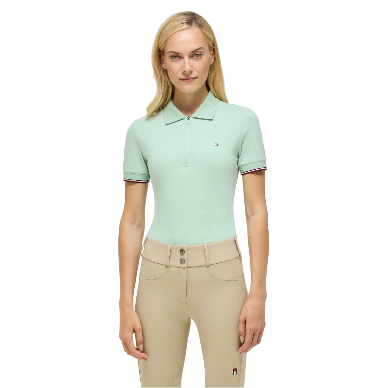 Tommy Equestrian - Dames rijpolo korte mouwen Anaheim belair mint