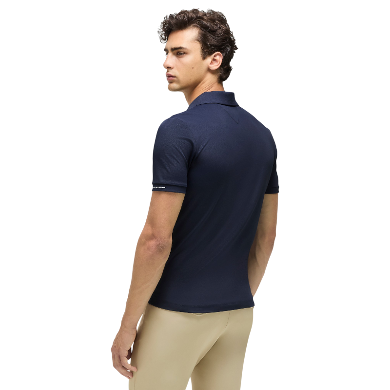 Tommy Hilfiger Equestrian - Heren rijpolo met korte mouwen Fresco desert sky