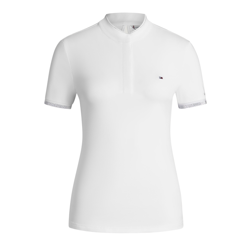 Tommy Equestrian - Wedstrijdpolo korte mouwen dames Linsay optic white