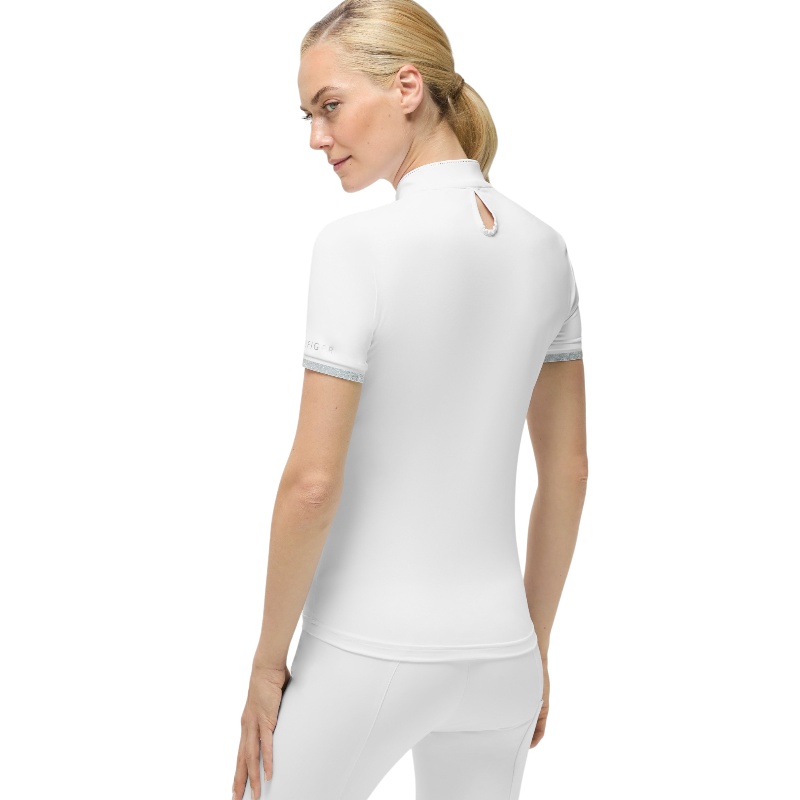Tommy Equestrian - Wedstrijdpolo korte mouwen dames Linsay optic white