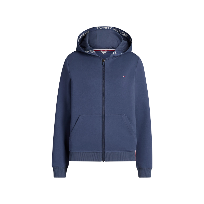 Tommy Hilfiger Equestrian - Sweat zippé manches longues femme Beverly faded indigo
