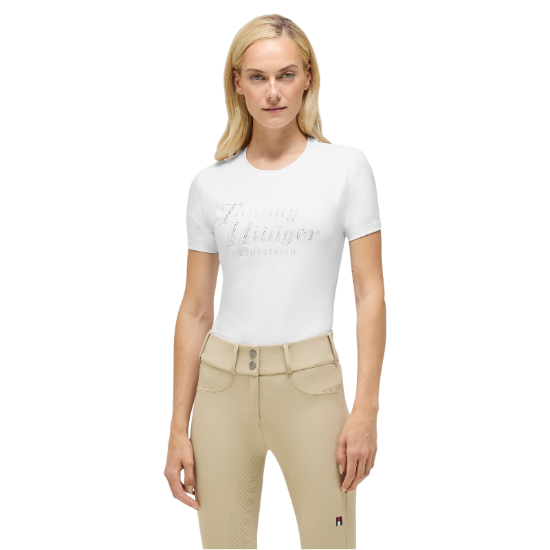 Tommy Equestrian - T-shirt korte mouwen dames Malibu optic white