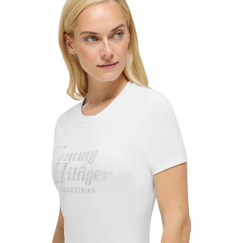 Tommy Equestrian - T-shirt korte mouwen dames Malibu optic white