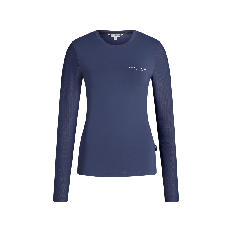 Tommy Equestrian - T-shirt lange mouwen dames Adel faded indigo