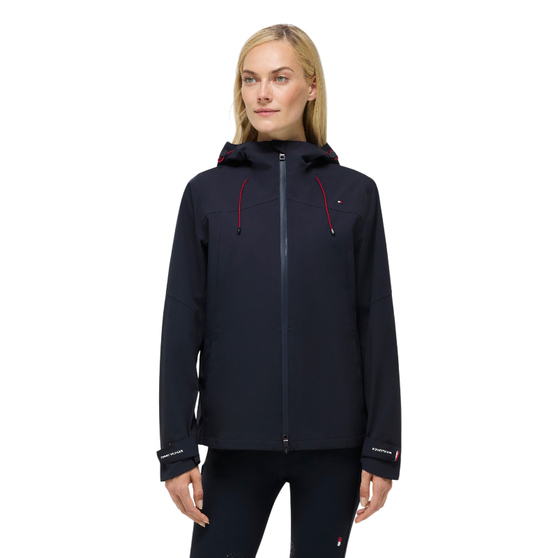 Tommy Hilfiger Equestrian - Veste de pluie compatible airbag manches longues femme Upland desert sky