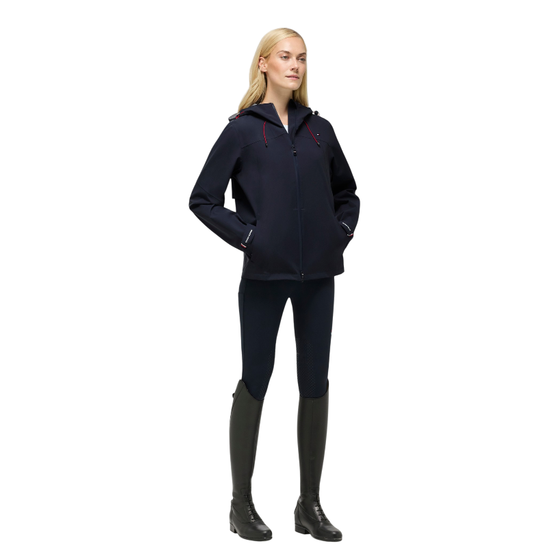 Tommy Hilfiger Equestrian - Veste de pluie compatible airbag manches longues femme Upland desert sky
