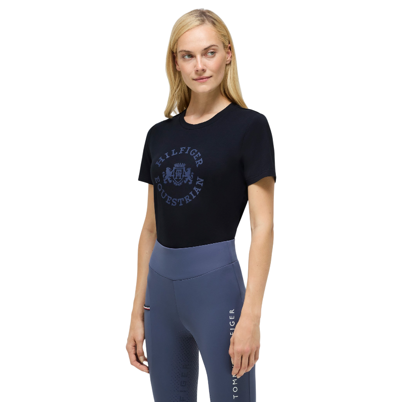 Tommy Hilfiger Equestrian - T-shirt korte mouw dames Pasadena desert sky