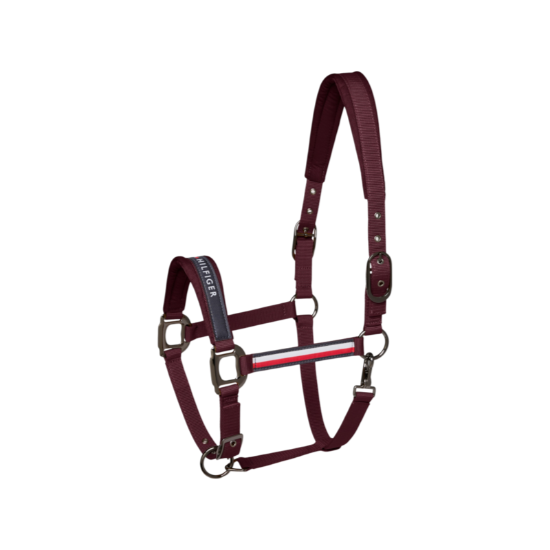 Tommy Hilfiger Equestrian - Licol et longe Yale deep burgundy