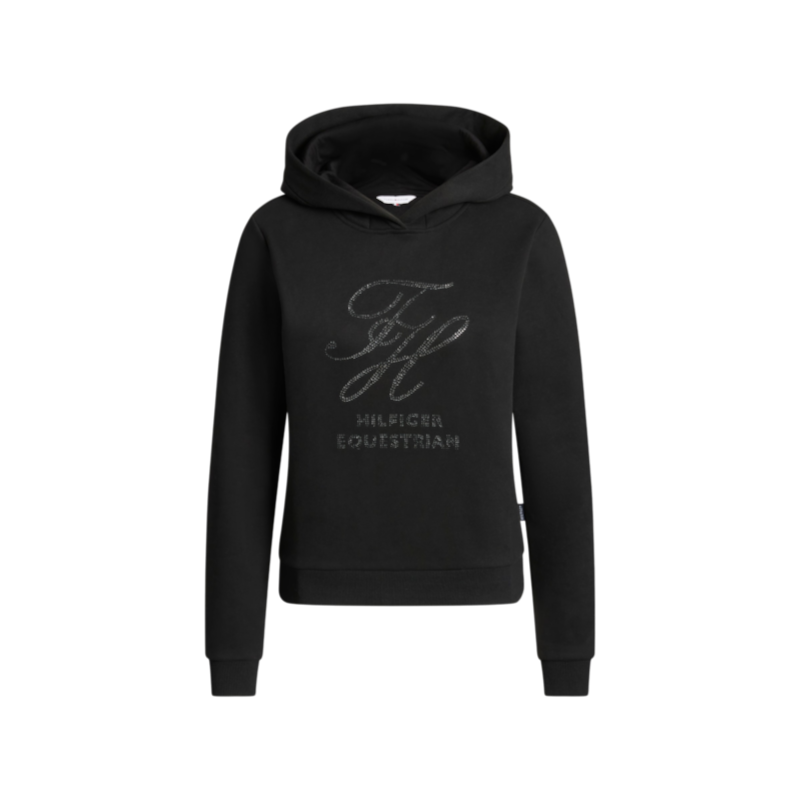 Tommy Hilfiger Equestrian - Sweat à strass femme Estelle noir