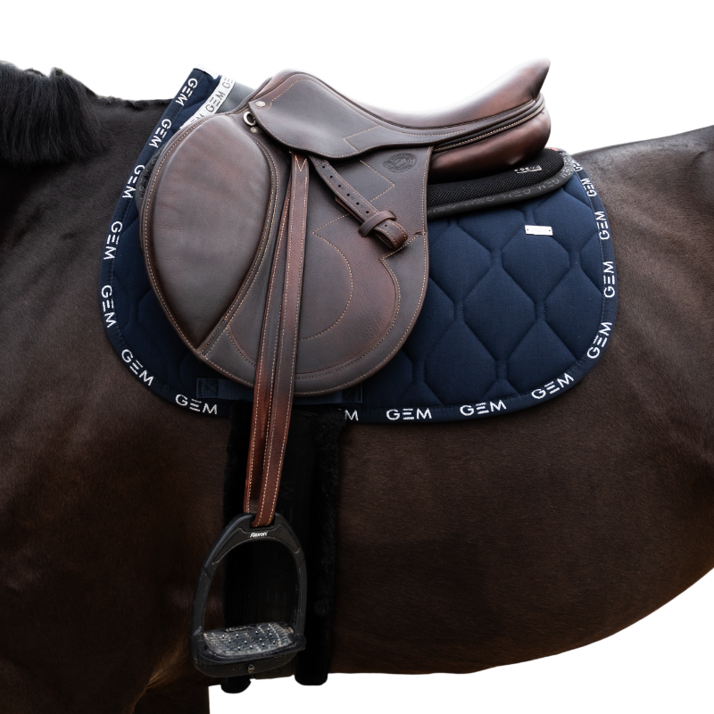 GEM - Zadeldek Love marine/ zilver | - Ohlala