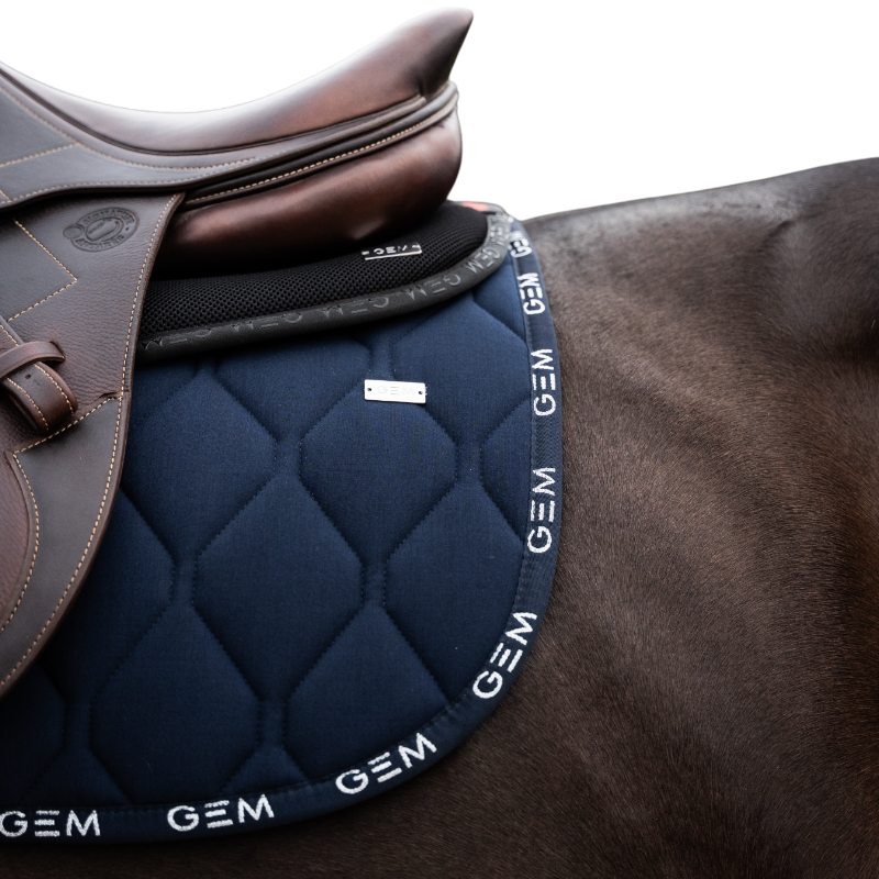 GEM - Zadeldek Love marine/ zilver | - Ohlala