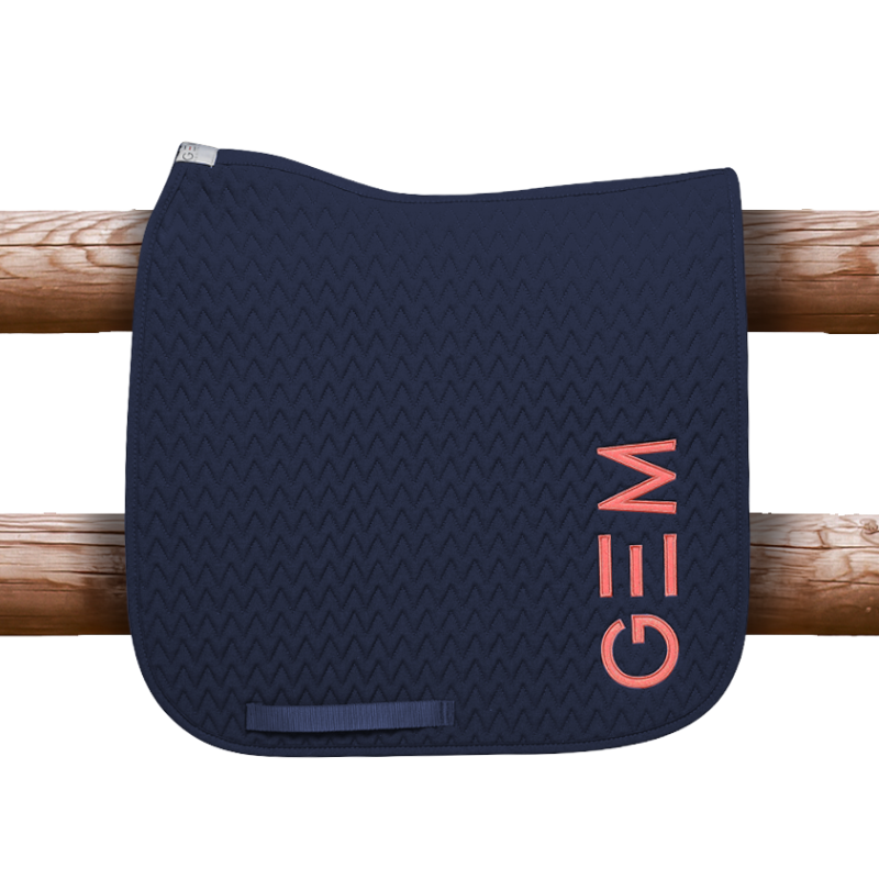 GEM - Tapis de dressage Ten marine/ corail