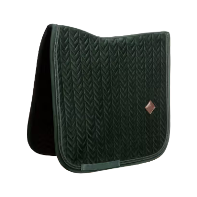 Kentucky Horsewear - Tapis de dressage Velvet Mini Pearls pine green | - Ohlala