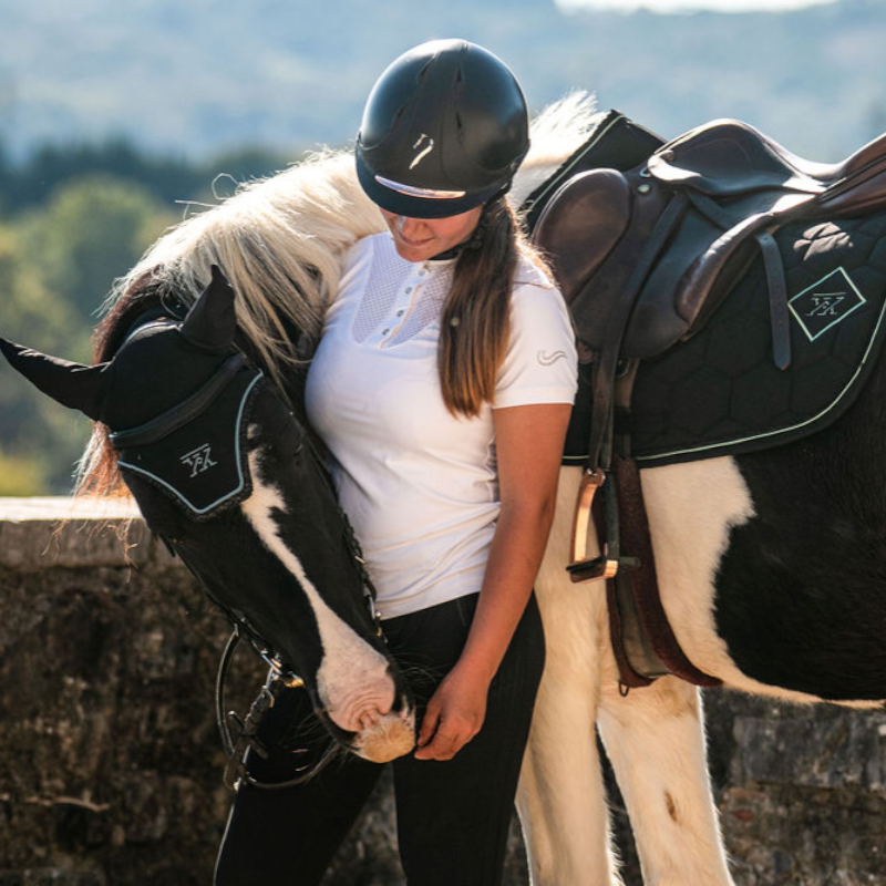 Oxxer - Tapis de selle Accent noir/ amande | - Ohlala