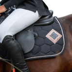 Oxxer - Tapis de selle Diamant noir/ rose gold paillettes rose gold | - Ohlala