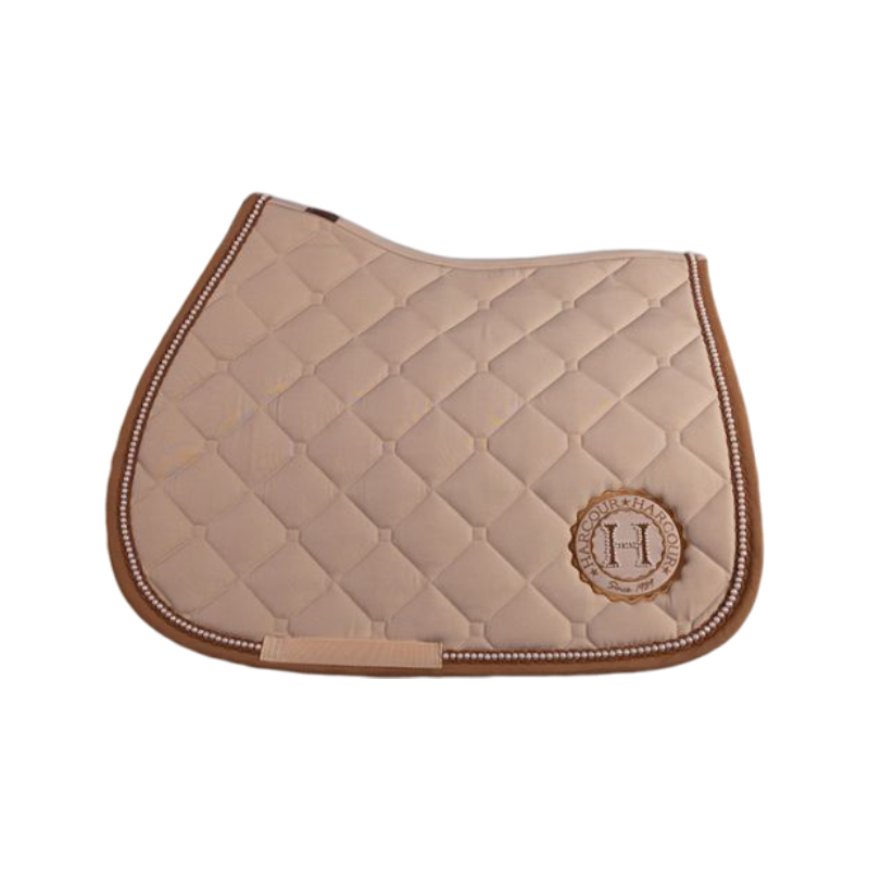 Coussin De Selle Showman En Feutre Noir Avec étoile En Cuir - 32x31 Cm
