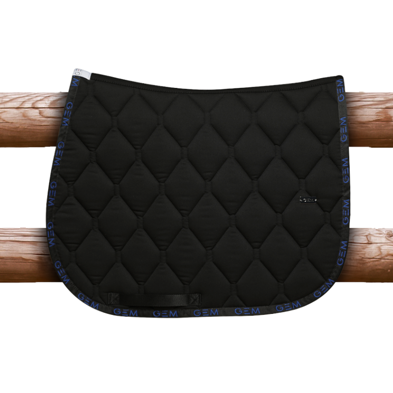 GEM - Tapis de selle Love noir/ bleu roi