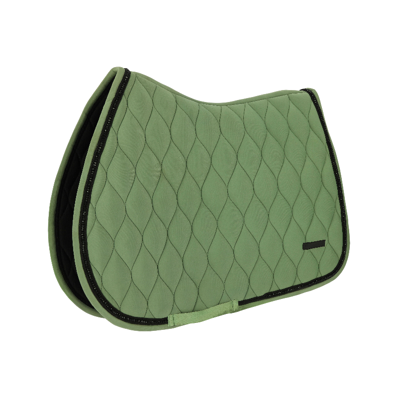 Equithème - Tapis de selle Pearl vert | - Ohlala