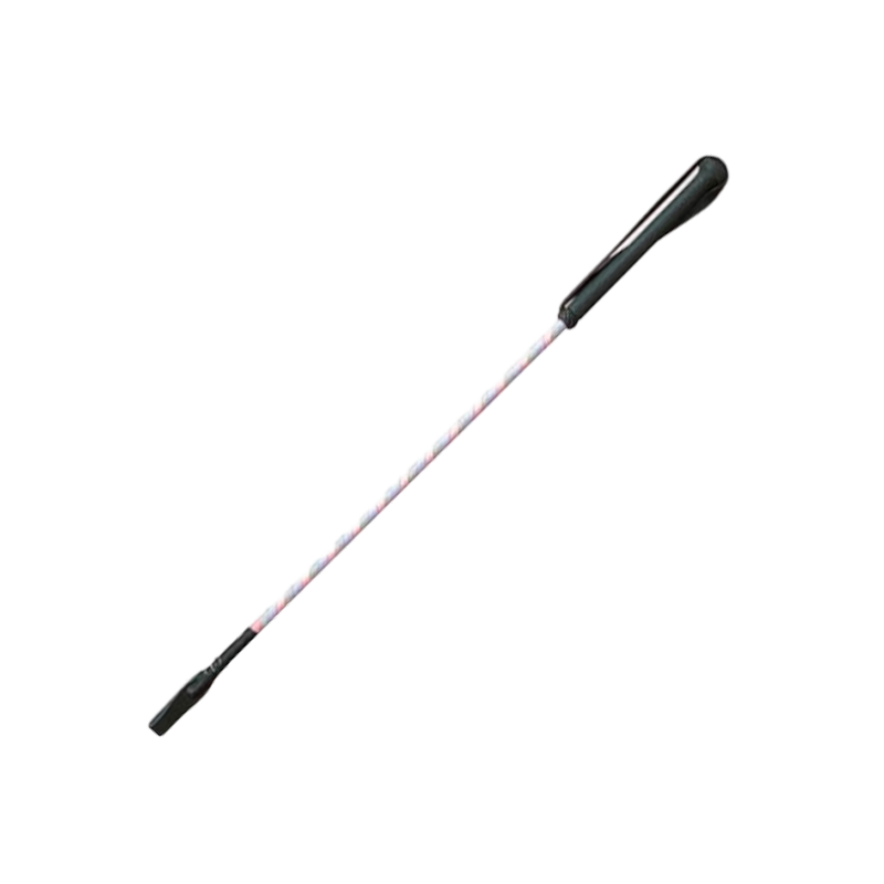 TdeT - Cravache ruban argenté parme/rose