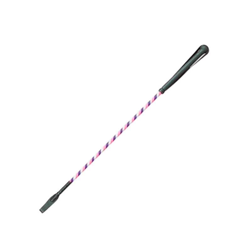 TdeT - Cravache ruban argenté violet/fuchsia
