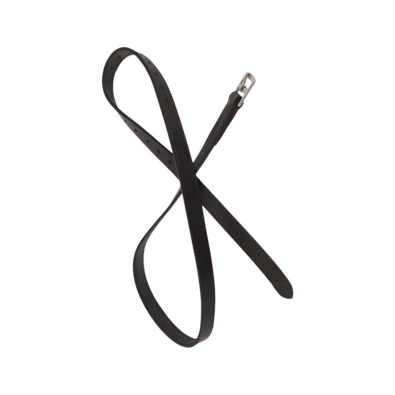 TdeT - Étrivières cuir standard havane foncé