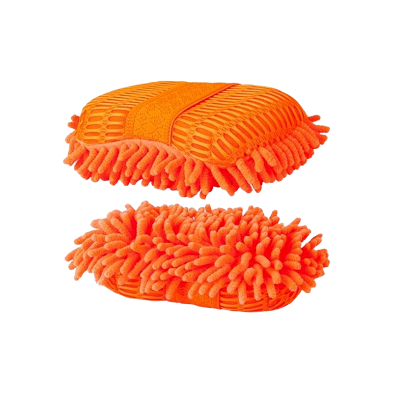 TdeT -  Éponge  mesh et micro-fibre orange | - Ohlala