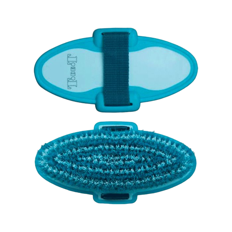 TdeT - Brosse douce bicolore turquoise/bleu ciel