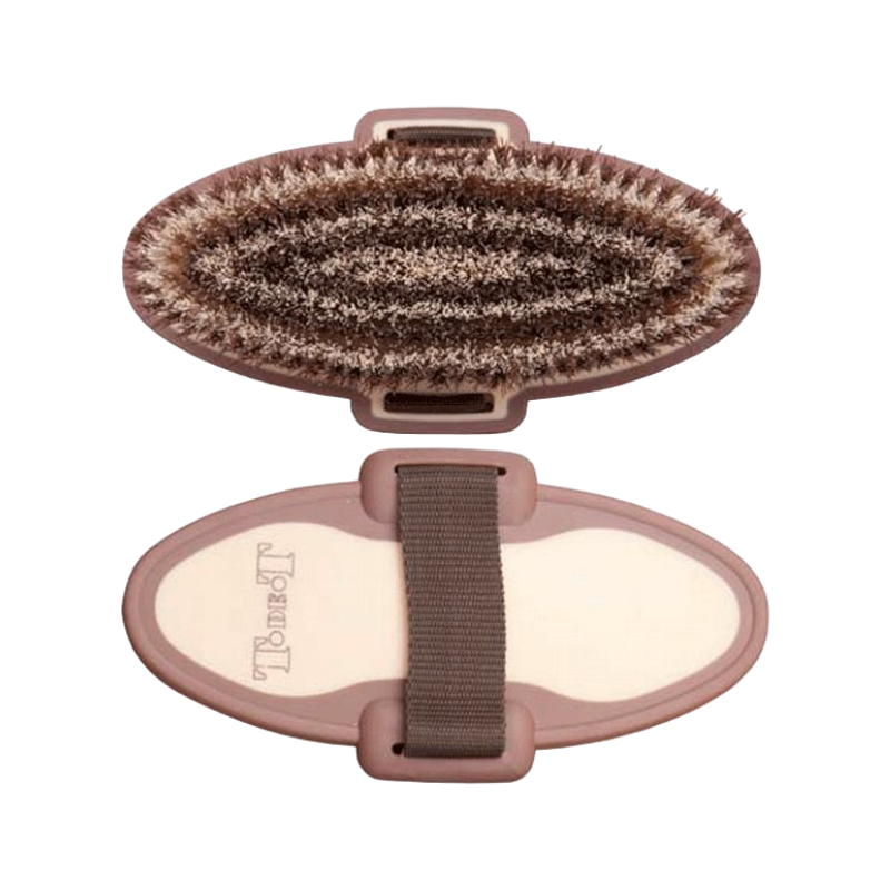 TdeT - Brosse douce bicolore marron/beige