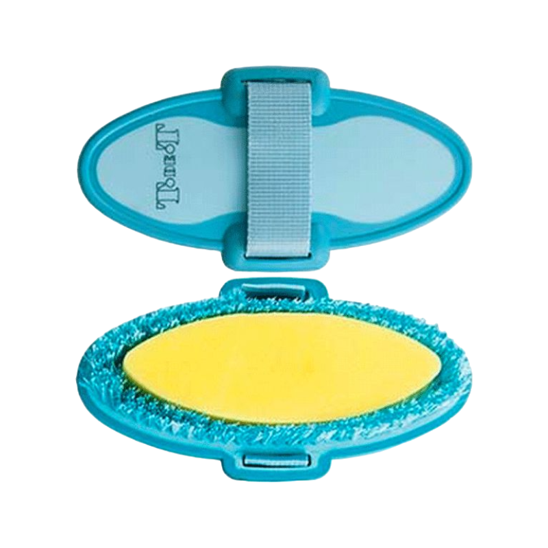 TdeT - Brosse éponge bicolore turquoise/bleu ciel | - Ohlala
