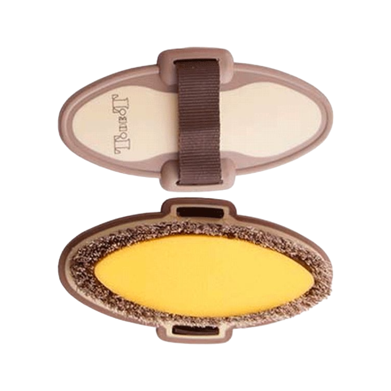 TdeT - Brosse éponge bicolore marron/beige