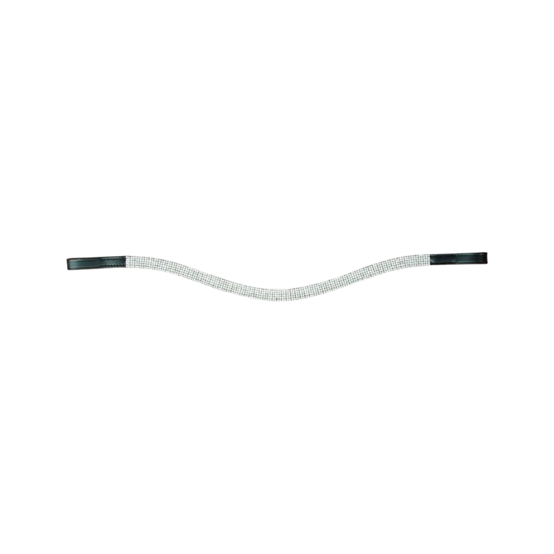 TdeT - Frontal strass 4 rangs n/argent | - Ohlala
