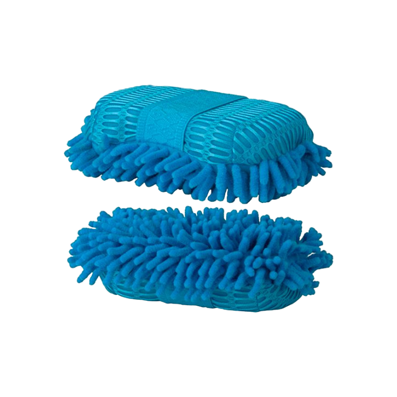 TdeT - Éponge mesh et micro-fibre bleu ciel