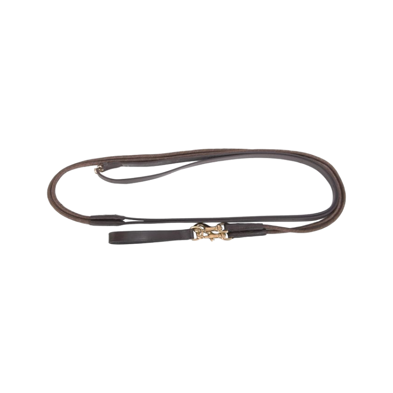 TdeT - Rênes allemandes corde et cuir marron uni | - Ohlala