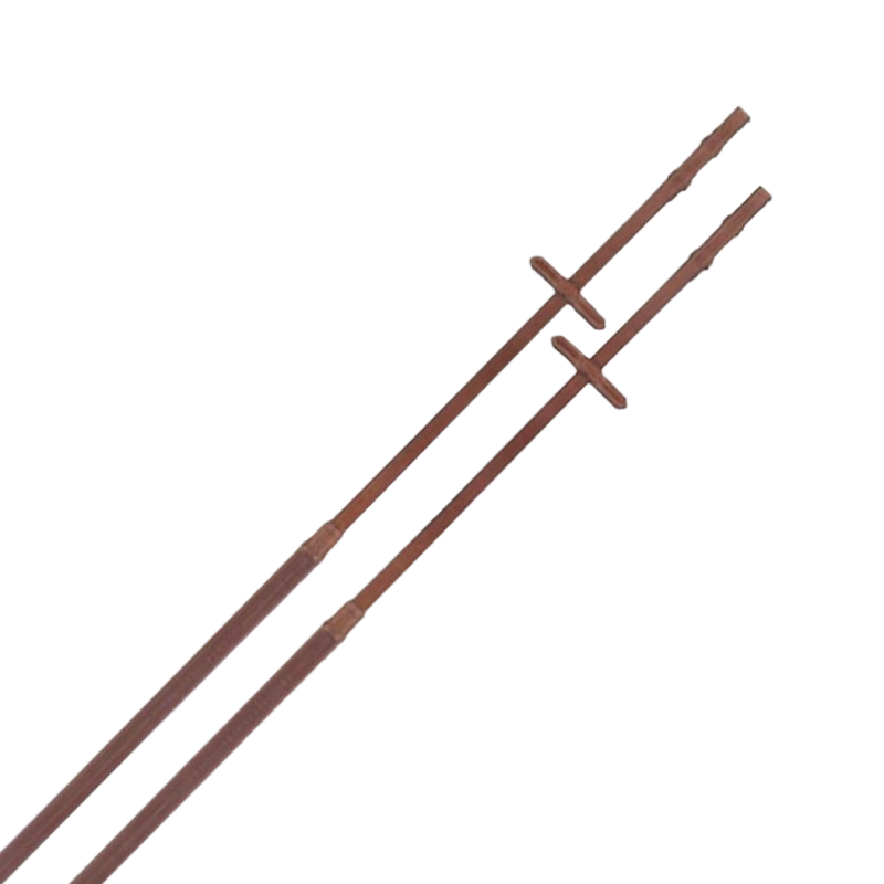 TdeT - Rênes caoutchouc petits picots tabac | - Ohlala