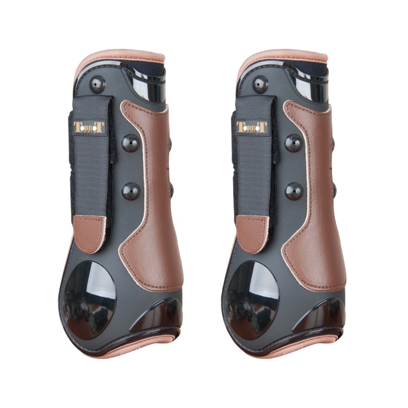 TdeT - Guêtres ouvertes coques et cuir noir/ marron | - Ohlala