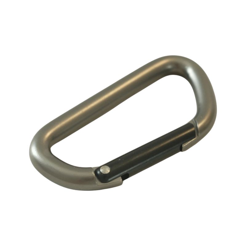 TdeT - Mousqueton pompier aluminium gris/ noir