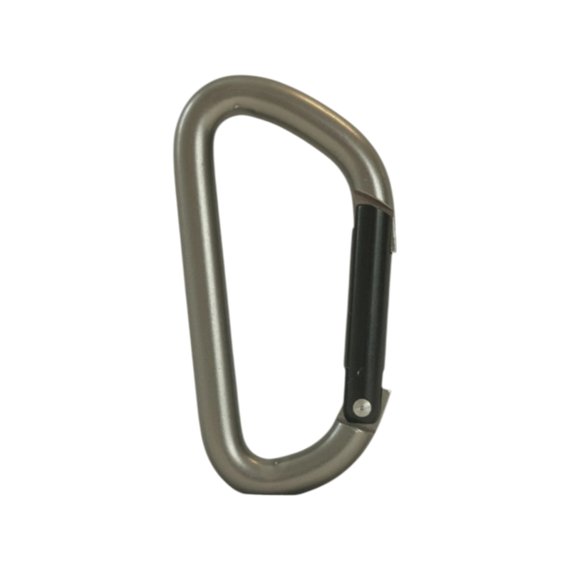 TdeT - Mousqueton pompier aluminium gris/ noir