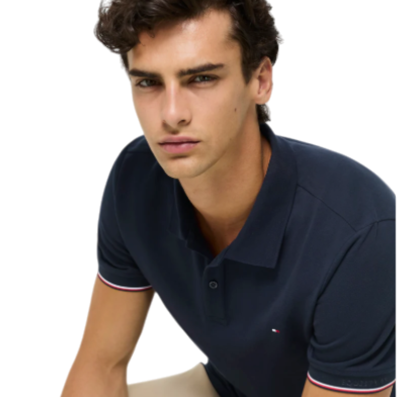 Tommy Hilfiger Equestrian - Polo d'équitation manches courtes homme Davis desert sky