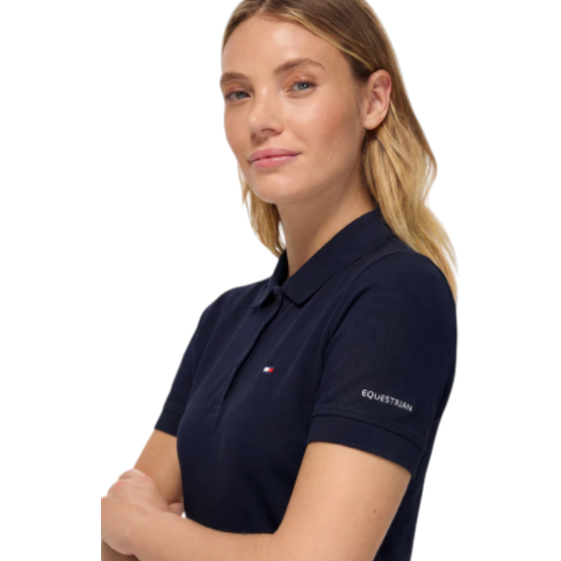 Tommy Hilfiger Equestrian - Polo manches courtes femme TH Equestrian desert sky
