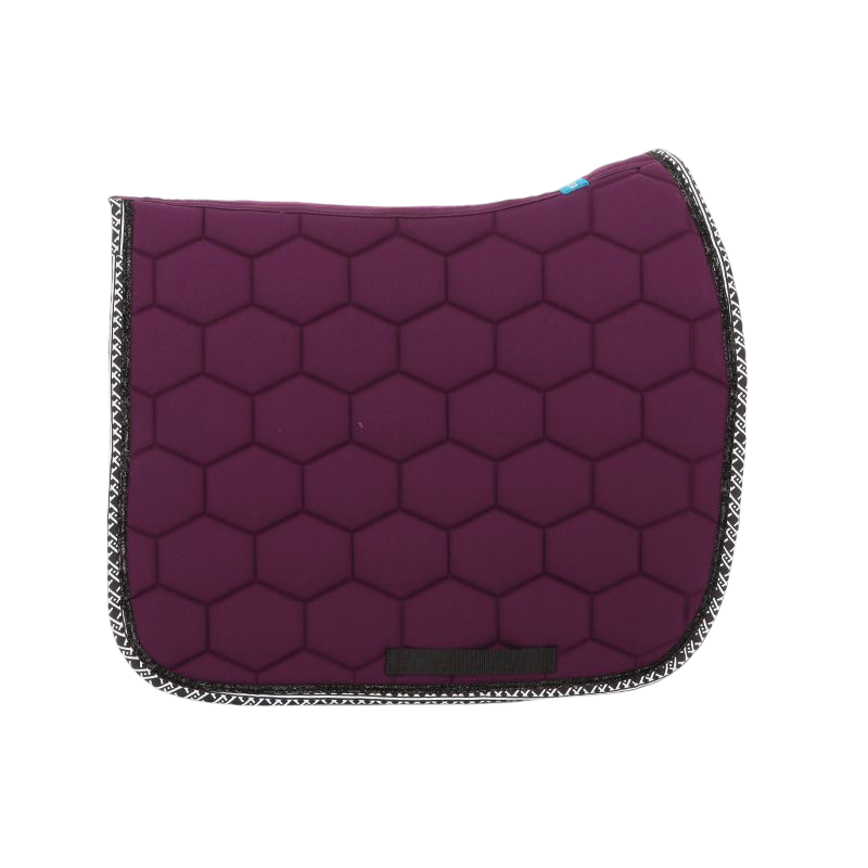 Oxxer - Tapis de dressage Monogramme aubergine/ noir